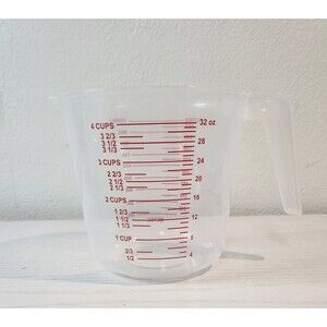 Measuring cup clear plastic 4 cups 1 liter/(1 unit)